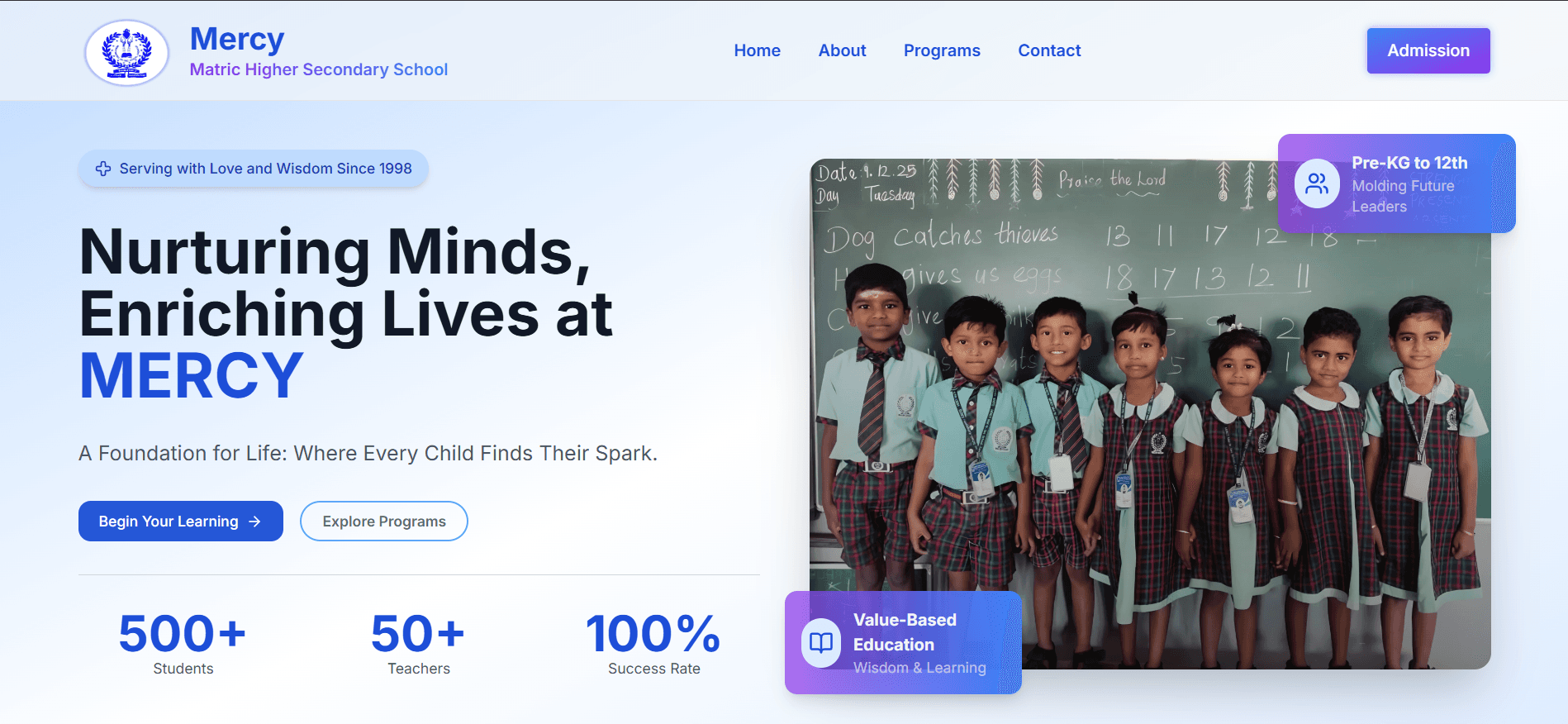 Mercy School Website